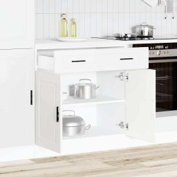 vidaXL Onderkast "Porto" bewerkt hout wit