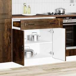 vidaXL Onderkast "Porto" bewerkt hout gerookt eikenkleurig