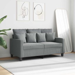 vidaXL Tweezitsbank 120 cm stof lichtgrijs