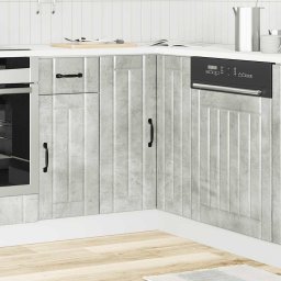 vidaXL Keuken hoekonderkast Lucca bewerkt hout betongrijs
