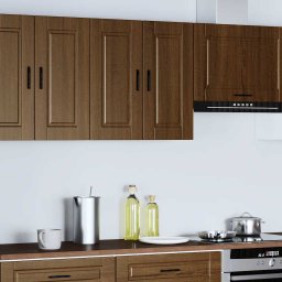 vidaXL Keukenbovenkast Porto bewerkt hout bruin eikenkleur