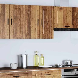 vidaXL Keukenbovenkast Porto bewerkt hout oud houtkleurig