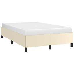 vidaXL Bedframe kunstleer crèmekleurig 120x200 cm
