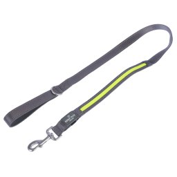 Nomad Tales Spirit USB LED riem neon geel & grijs 120 cm lang Hond