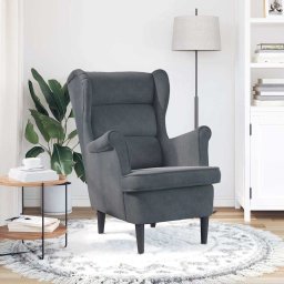 vidaXL Fauteuil fluweel donkergrijs