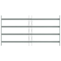 vidaXL Raammazen 700-1050 mm Gegalvaniseerd staal Zilverkleurig