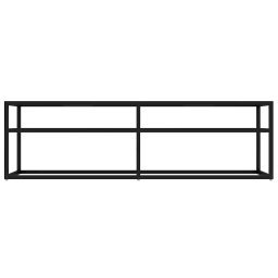 vidaXL Tv-meubel 140x40x40,5 cm gehard glas zwart