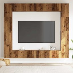 vidaXL 8-delig Tv-meubelset wandmontage bewerkt hout oud houtkleurig