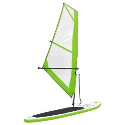 vidaXL Stand Up Paddleboard opblaasbaar met zeilset groen en wit