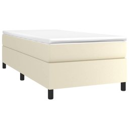 vidaXL Boxspring bed kunstleer crèmekleurig 90x200 cm