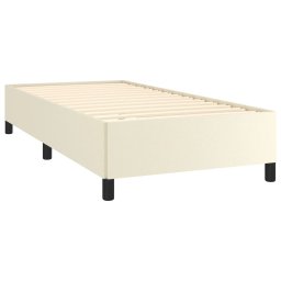 vidaXL Bedframe kunstleer crèmekleurig 90x200 cm
