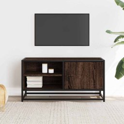 vidaXL Tv-meubel 80x34,5x40 cm bewerkt hout metaal bruin eikenkleur