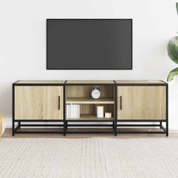 vidaXL Tv-meubel 120x35x41 cm bewerkt hout metaal sonoma eikenkleurig