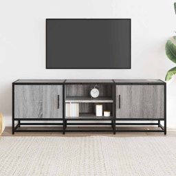 vidaXL Tv-meubel 120x35x41 cm bewerkt hout metaal grijs sonoma eiken