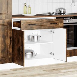 vidaXL Onderkast Kalmar bewerkt hout gerookt eikenkleurig