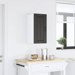 vidaXL Keukenbovenkast Lucca bewerkt hout zwart