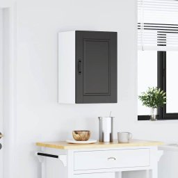 vidaXL Keukenbovenkast Porto bewerkt hout zwart