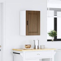 vidaXL Keukenbovenkast Porto bewerkt hout bruin eikenkleur