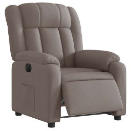 vidaXL Fauteuil verstelbaar elektrisch stof taupe