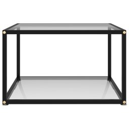 vidaXL Salontafel 60x60x35 cm gehard glas transparant