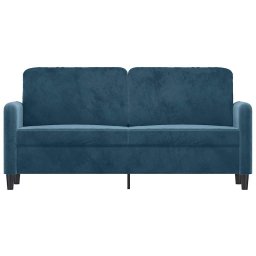 vidaXL Tweezitsbank 140 cm fluweel blauw