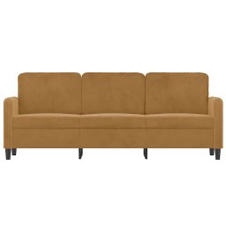 vidaXL Driezitsbank 180 cm fluweel bruin