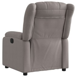 vidaXL Fauteuil verstelbaar stof taupe