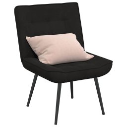 vidaXL Relaxstoel 64x74x84 cm fluweel zwart