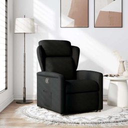 vidaXL Fauteuil verstelbaar stof zwart