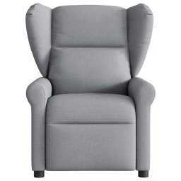 vidaXL Fauteuil verstelbaar stof lichtgrijs