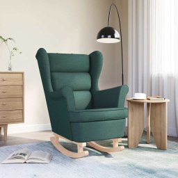 vidaXL Schommelstoel 74x90x102 cm stof donkergroen