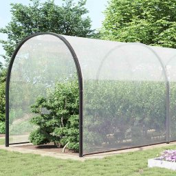vidaXL Doorzichtig zeildoek met zeilringen 10x12 m polyethyleen