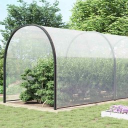 vidaXL Doorzichtig zeildoek met zeilringen 12x12 m polyethyleen