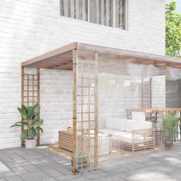 vidaXL Doorzichtig zeildoek met zeilringen 8x8 m PVC