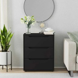 vidaXL Dressoir VISNES 60x40x73 cm bewerkt hout zwart