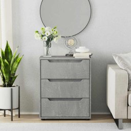 vidaXL Dressoir 60x40x73 cm spaanplaat betongrijs betongrijs