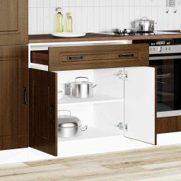 vidaXL Onderkast Kalmar bewerkt hout bruin eikenkleur