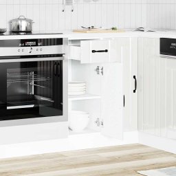 vidaXL Onderkast Lucca bewerkt hout hoogglans wit
