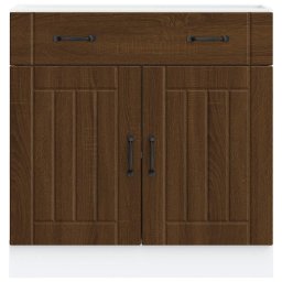 vidaXL Onderkast Lucca bewerkt hout bruin eikenkleur