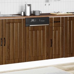 vidaXL Vaatwaspaneel Lucca bewerkt hout bruin eikenkleur