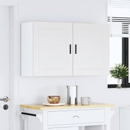 vidaXL Keukenbovenkasten 2 st Porto bewerkt hout wit