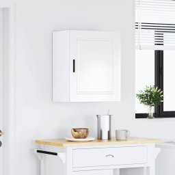 vidaXL Keukenbovenkast Porto bewerkt hout hoogglans wit