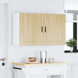 vidaXL Keukenbovenkasten 2 st Porto bewerkt hout sonoma eikenkleurig