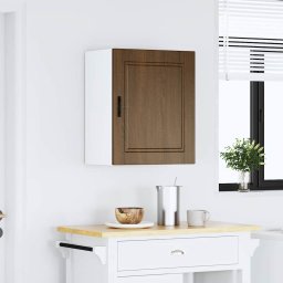 vidaXL Keukenbovenkast Porto bewerkt hout bruin eikenkleur