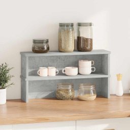 vidaXL Keukenrekken stapelbaar 2 st 60x15x16 cm betongrijs