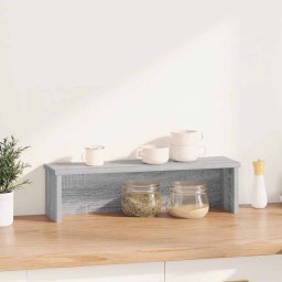 vidaXL Keukenrek stapelbaar 60x15x16cm bewerkt hout grijs sonoma eiken