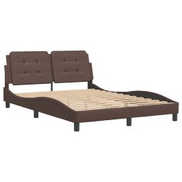vidaXL Bedframe zonder matras "Zadar" kunstleer bruin 120x200 cm