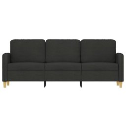 vidaXL Driezitsbank 180 cm stof zwart