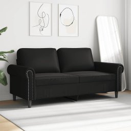 vidaXL Tweezitsbank 140 cm kunstleer zwart