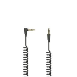 Hama Audiokabel Flexi-Slim spiraal, 3,5-mm-jack-st. 90 - stekker, stereo, 1,5 m Luidspreker kabel Zwart